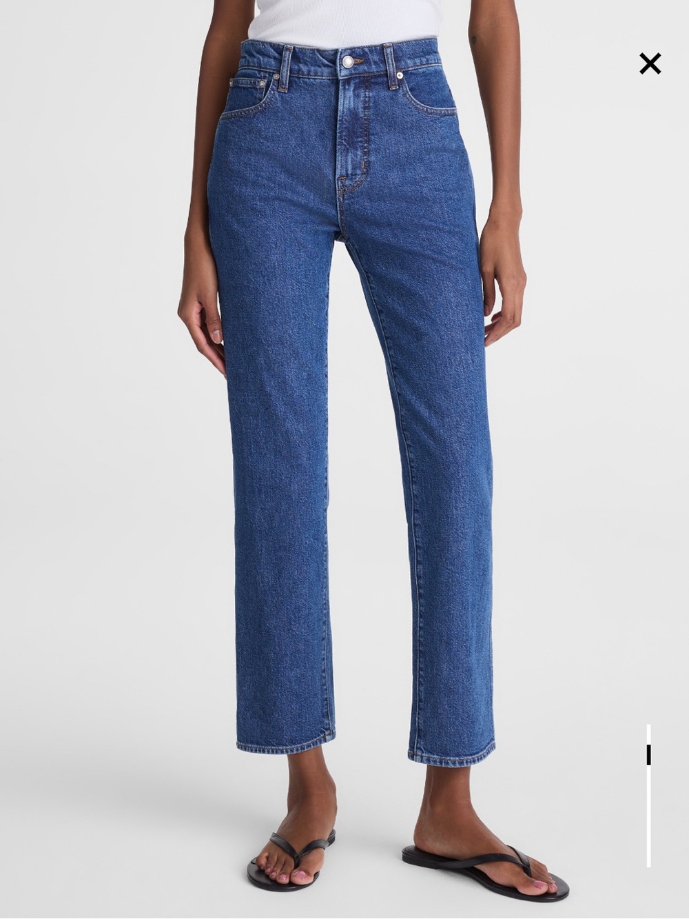 NWT Madewell Longline Straight Crop Jean in Marina Blue Wash size 27